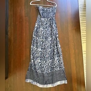 Faherty NWT Elegant Blue Floral Strapless Dress